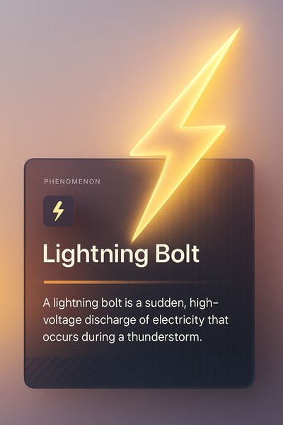 Striking Lightning Bolt Illustration with Modern Design