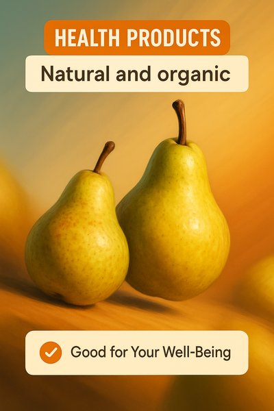 Natural and Organic Health Products Featuring Pears