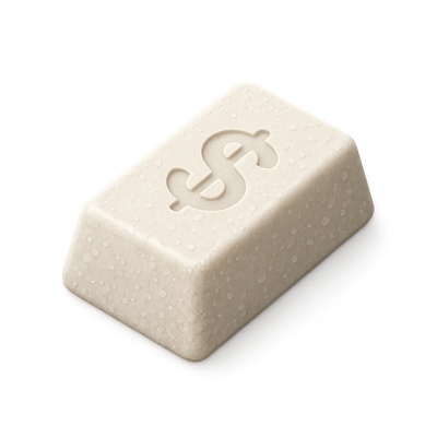 3D Salt Bar Currency Icon with Isometric View