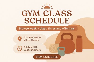 Boho Style Gym Class Schedule Template Design