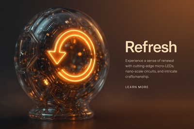 Hyperrealistic 3D Scene of a Tech Sphere with Neon Elements