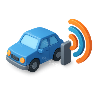 3D Collision Avoidance Radar Icon Design