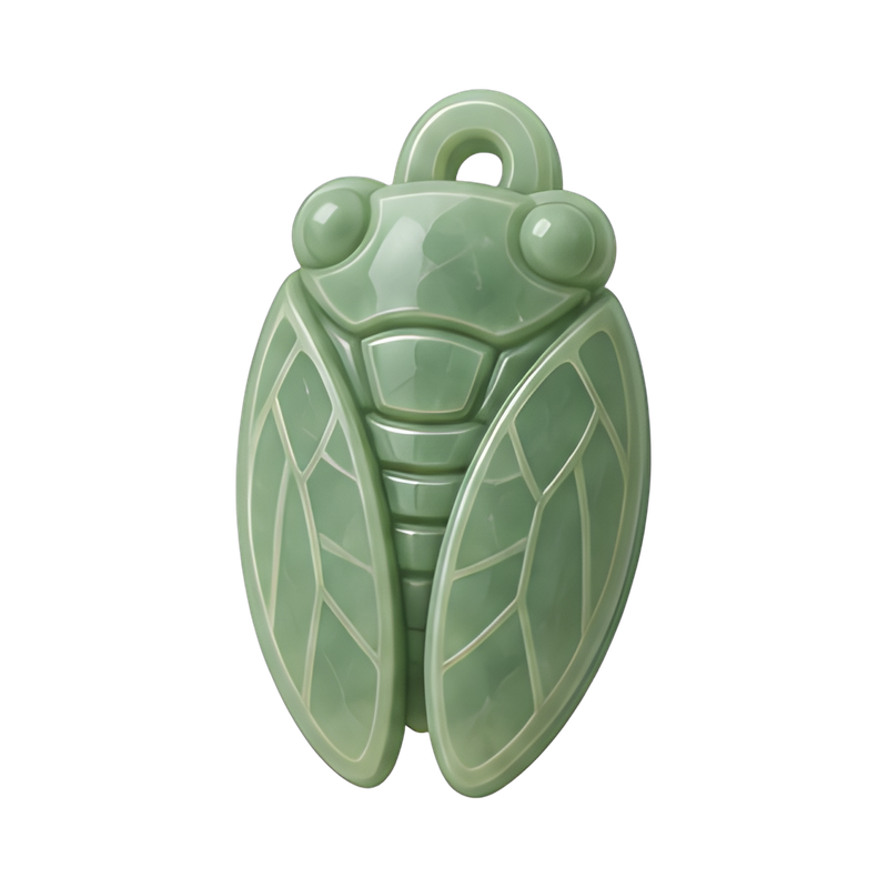 Jade cicada amulet design