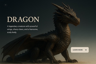 Stunning Dragon Design for Web Presentation