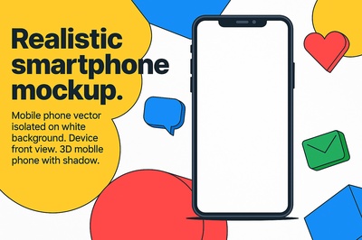 Realistic Smartphone Mockup for UI/UX Presentation