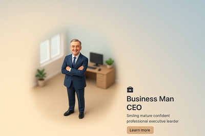 Confident Business Man CEO in Modern Office Setting