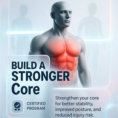 Promotional Fitness Graphic for Core Strengthening Program