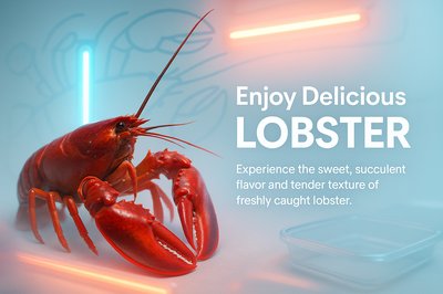 Lobster Culinary Promotion with Vibrant Visuals