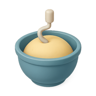 Stylized 3D Bowl with a Spiral Straw Design
