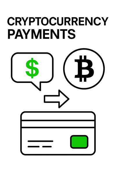 Graphic Illustrating Cryptocurrency Payment Concept