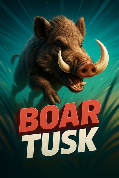 Dynamic and Engaging Boar Tusk Illustration