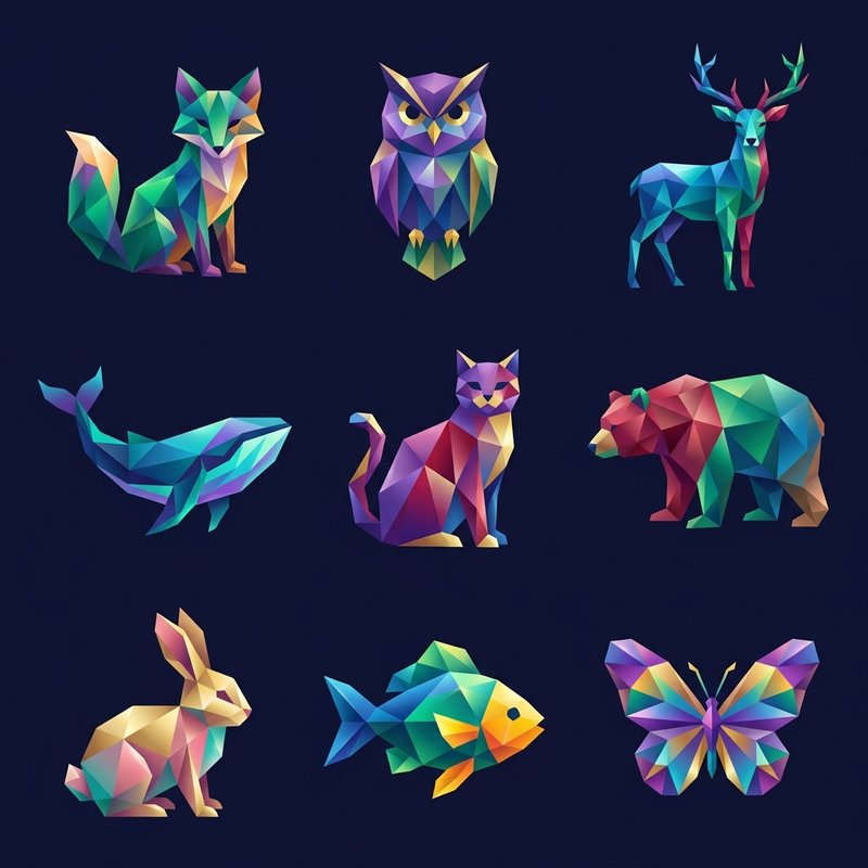 low poly abstract background