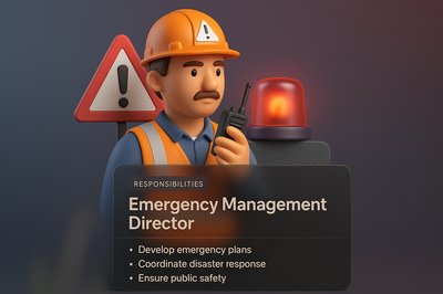 3D Illustration of Emergency Management Director Role