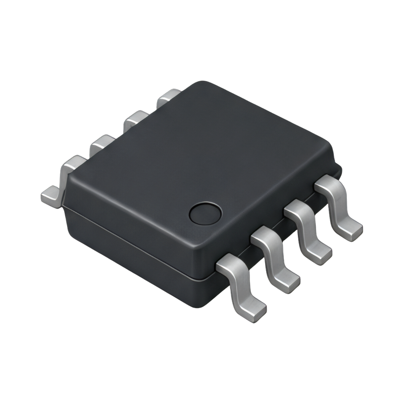 operational amplifier chip close-up