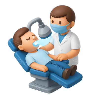 3D Dental Whitening Session Icon in Isometric View