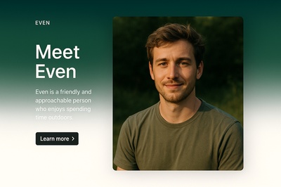 Minimalist Web Design Featuring a Friendly Outdoor Portrait