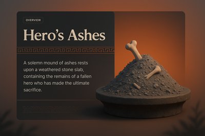 Hero’s Ashes with Elegant Design Elements