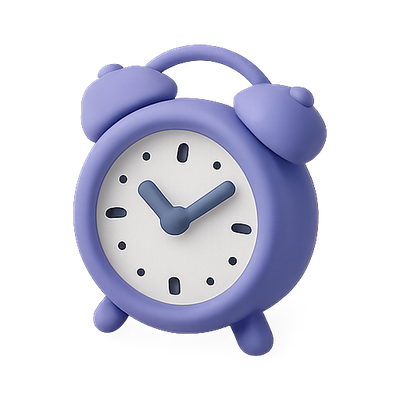 Stylish Purple Alarm Clock Design