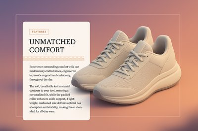 Stylish 3D Sneakers with Integrated Design Features