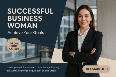 Empowered Business Woman in Modern Office Setting