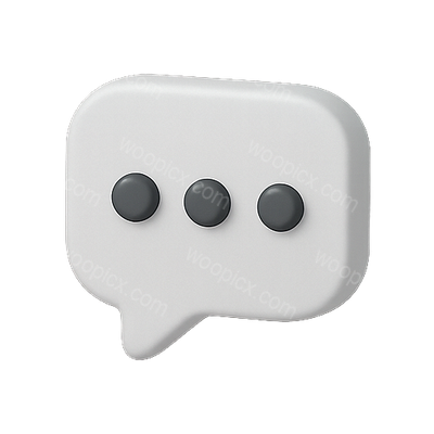 Minimalist Chat Bubble Icon with Three Dots