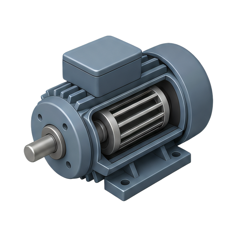 induction motor with squirrel cage rotor