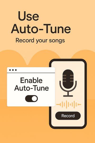 Digital Music Recording App Concept with Auto-Tune Feature