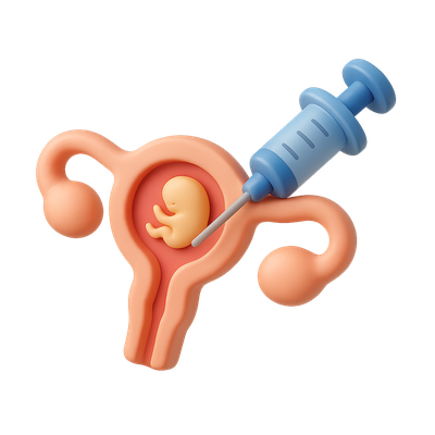 3D Embryo Implant Icon for Medical Use