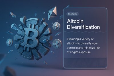 Crypto Coin Shattering into Altcoins in 3D Illustration