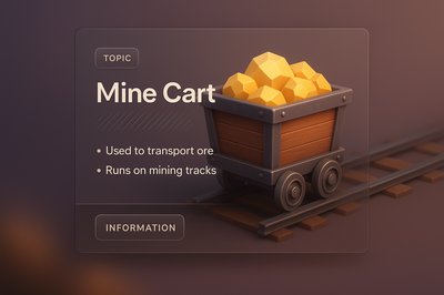 3D Mine Cart Design with Informative Overlay