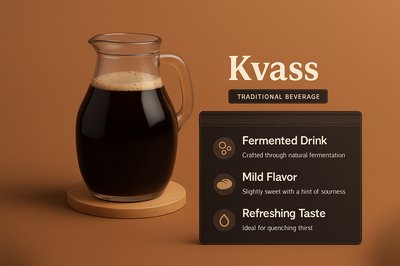 3D Illustration of Kvass: A Traditional Fermented Beverage
