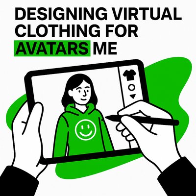 Illustration of Virtual Clothing Design Process for Avatars