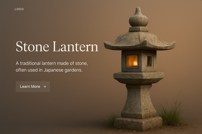 Elegant Stone Lantern in Japanese Garden Design