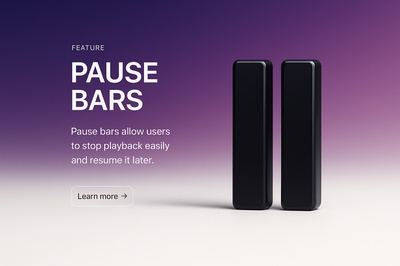 Stylish Web Design for Pause Bars Feature
