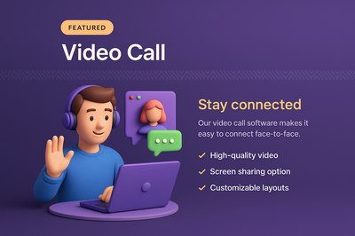 3D Video Call Design with Features Highlight