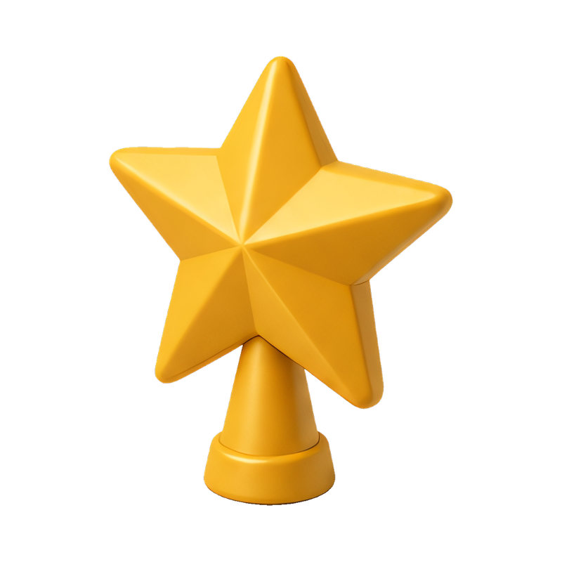 golden star tree topper