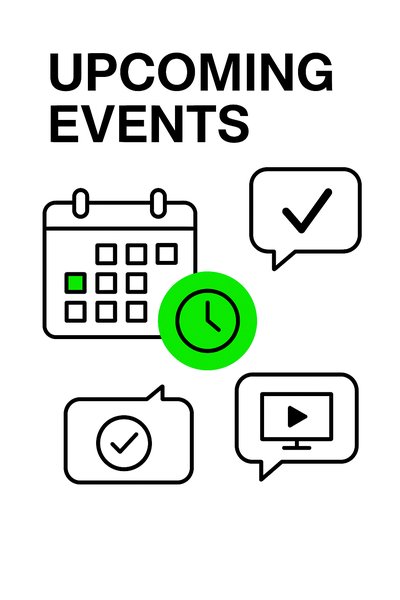 Minimalist Graphic for Upcoming Events Announcement