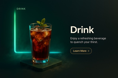 Refreshing Neon Drink Scene with Vibrant Colors