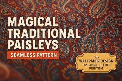 Seamless Traditional Paisley Pattern for Textiles and Wallpaper