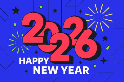Vibrant 2026 New Year Celebration Graphic