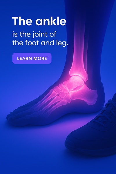 Neon Glow Ankle Illustration with Fluorescent Light Effects