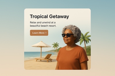 Mature Woman Enjoying a Tropical Vacation