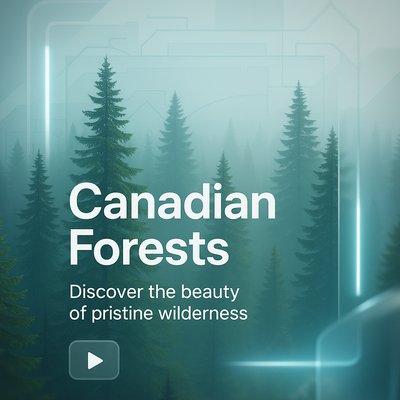Serene Canadian Forests Landscape with Modern Design Elements