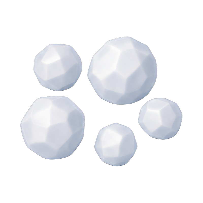 close-up of hail stones