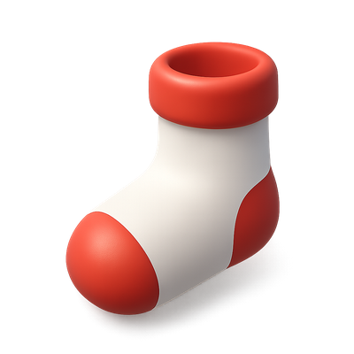 Stylized 3D Sox Icon with Isometric Design