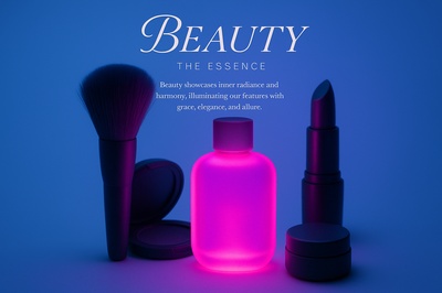 Illuminating Neon Composition Highlighting Beauty and Elegance