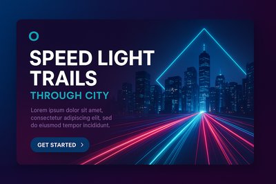 Neon City: Speed Light Trails Through a Modern Mega City