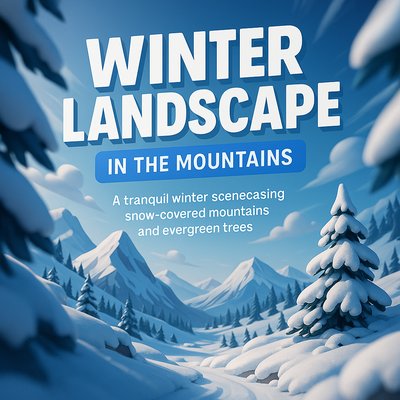 Tranquil Winter Landscape in the Mountains