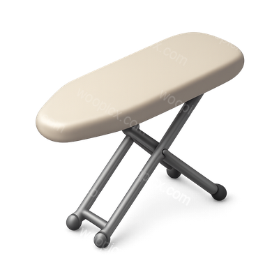 Stylish 3D Ironing Board Icon with Isometric View