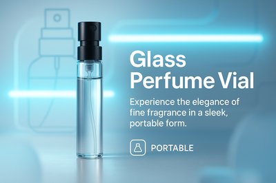 Sleek Glass Perfume Vial Mockup with Modern Design